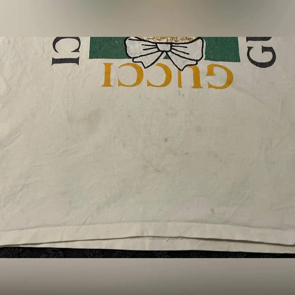 GUCCI x KAI COLLECTIVE Teddy Bear Logo Tee T Shirt White Yellow Green Red Black - Picture 8 of 10